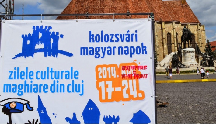 Kolozsvári Magyar Napok lefújt reklámkockája