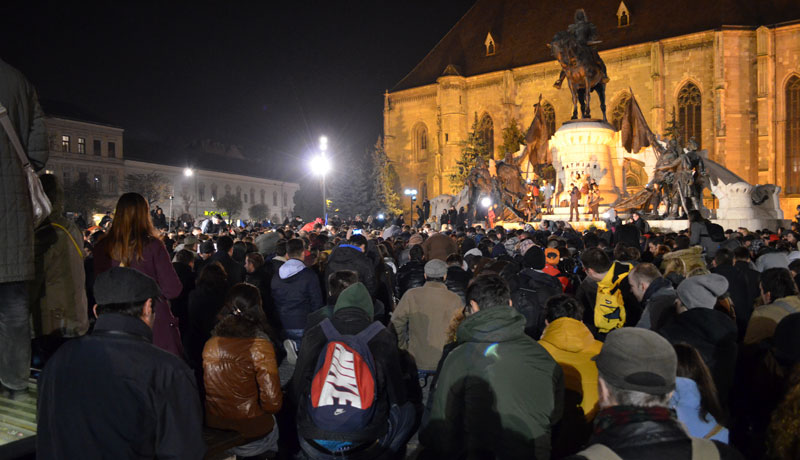 Rendszerellenes tüntetés Kolozsváron