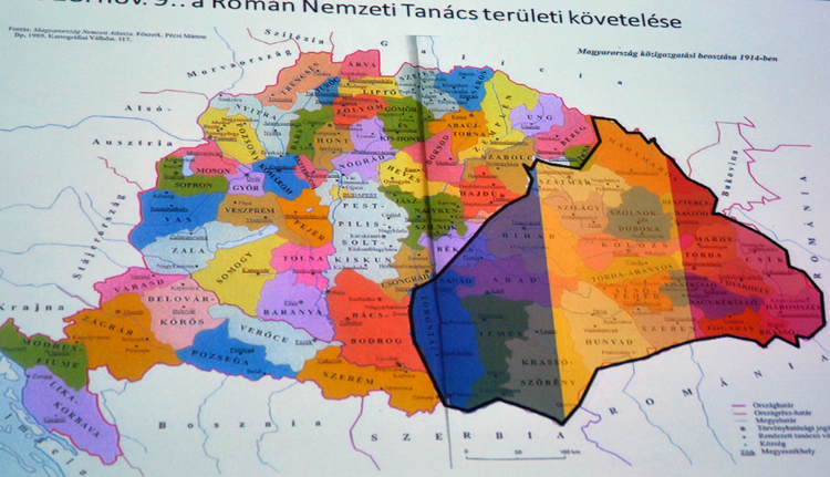 A Román Nemzeti Tanács területi követelése