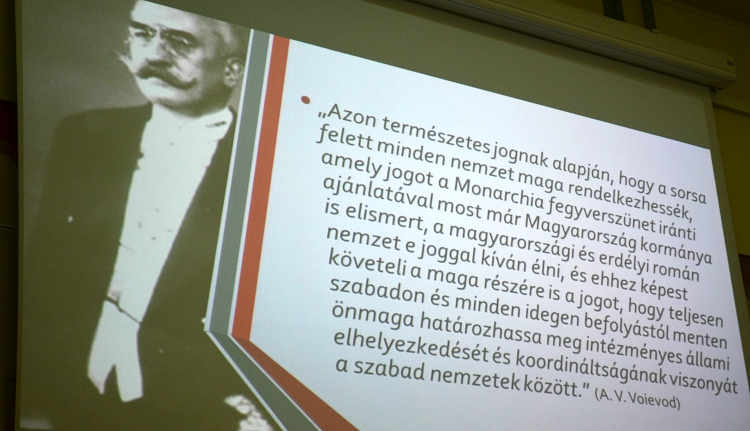 Alexandru Vaida Voievod beszédének részlete