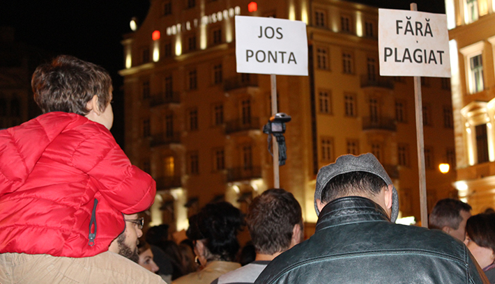 Tüntetés Temesváron Ponta ellen