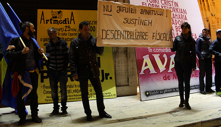 Tüntetés Temesváron Ponta ellen