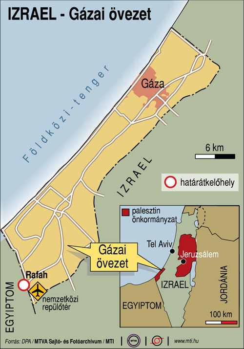 Gázai övezet MTI ábra