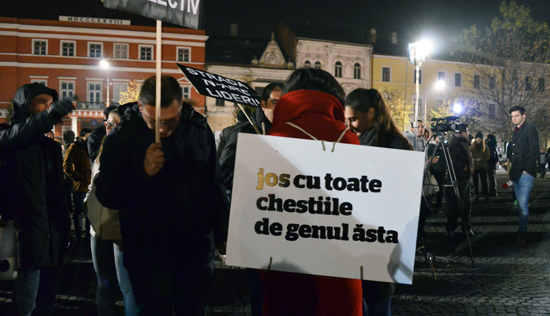 Rendszerkritikus diákok Kolozsvár utcáin