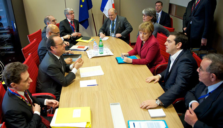 Hollande, Merkel és Ciprasz tárgyal