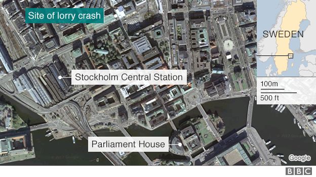 A stockholmi támadás helyszíne