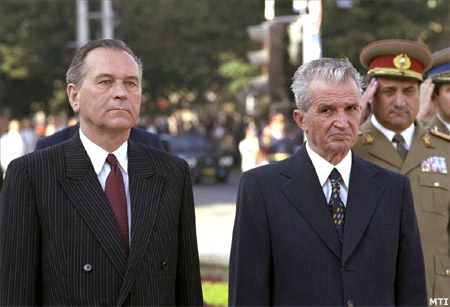 Grósz Károly és Nicolae Ceausescu