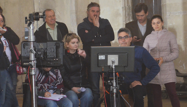 A Márton Áron-film forgatása a kolozsvári Szent Mihály-templomban